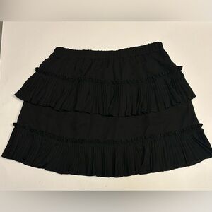 TCEC Women’s Skirt Ruffled Black Size Small Elastic‎ Waist New With Tags